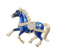 Broche élégante en alliage en forme de cheval pour célébration du Nouvel An chinois et habillement, One Size, Comme décrit