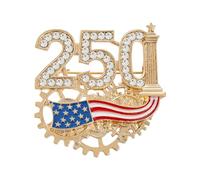 Broche élégante en alliage pour le jour de l ' indépendance américaine, bijoux commémoratifs du 4 juillet, épingle de poitrine, Corsage de célébration, 250 ans