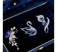 Broche élégante en cristal et strass, ensemble de 3 pièces, cadeau parfait pour les sœurs! Taille UniqueAnimal,GéométriqueAlliage de zinc