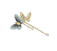 Broche élégante en cristal plaqué or - Cadeau pour femmes et hommes - Accessoire de fête d'anniversaire - Cadeau d'anniversaire - Broche pour elle
