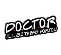 Broche élégante en émail pour personnel hospitalier avec motif lettre anglaise en alliage, accessoire cadeau, corsage de confiance et de soins, taille unique, Comme décrit