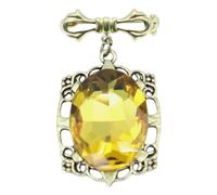 Broche élégante en forme d'amulette en forme d'ambre jaune de sorcière de Bonnie Bennett