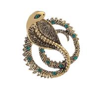 Broche Élégante En Forme D'animal Serpent Scintillant Vêtements Pour Femmes Bijoux Texture En Alliage Présent Pour Dames