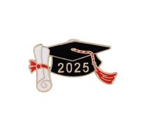 Broche élégante en forme de chapeau de diplômé robuste conçue pour des souvenirs durables et des célébrations. Fermoir, standard, Acier allié