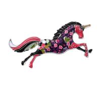 Broche élégante en forme de cheval pour accessoiriser un look rétro vintage en alliage pour corsage pour donner des occasions, taille unique, Comme décrit