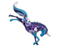 Broche élégante en forme de cheval pour accessoiriser un look rétro vintage en alliage pour corsage pour donner des occasions, taille unique, Comme décrit