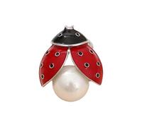 Broche élégante en forme de coccinelle avec fermoir sécurisé, bijou tendance pour tenues décontractées ou formelles, bijoux étincelants à thème, taille unique, Comme décrit