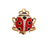 Broche élégante en forme de coccinelle avec fermoir sécurisé - Bijou tendance pour tenues décontractées ou formelles - Broche pour femme, taille unique, Comme décrit