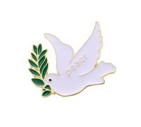 Broche élégante en forme de colombes symbolisant les harmonies et l'amitié, texture en alliage, pour diverses occasions, broche tendance