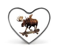 Broche élégante en forme de cœur pour homme, motif berger noir, amour pour maman et papa, bijoux pour vêtements et chapeaux