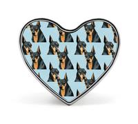 Broche élégante en forme de cœur pour homme, motif chien Doberman, bijou pour femme, vêtements, chapeaux, accessoires