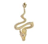 Broche élégante en forme de dragon avec signe du zodiaque chinois - Épinglettes ethniques - Pour fêtes et fêtes, taille unique, Comme décrit