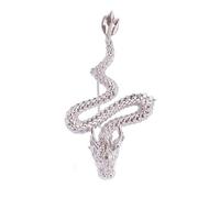 Broche élégante en forme de dragon - Épinglette ethnique en forme de zodiaque chinois - Pour les fêtes festives, taille unique, Comme décrit