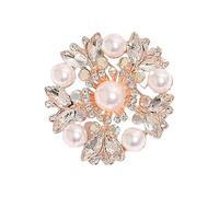 Broche élégante en forme de fleur au design coréen avec pierres de zircon étincelantes pour écharpe, accessoires pour tenues, broche en forme de fleur d'inspiration coréenne, taille unique, Comme