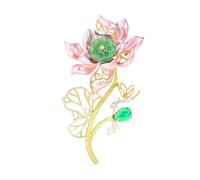 Broche élégante en forme de fleur de nénuphar pour femme, accessoire de mode polyvalent, accessoire artisanal pour nénuphars