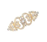 Broche élégante en forme de fleur en cristaux pour mariée - Design vintage - Cadeau d'anniversaire - Avec boîte à bijoux - Utilisation quotidienne - Broche en cristal, taille unique, Comme décrit