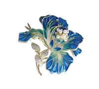 Broche élégante en forme de fleur en métal ornée de strass pour femme, accessoire pratique, insigne de fleur en alliage, texture pour vêtements de mode quotidienne, taille unique, Comme décrit