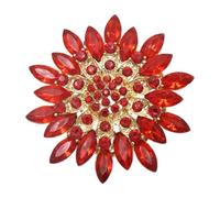 Broche élégante en forme de fleur pour femme avec base en alliage - Fixation sécurisée - Convient pour le bureau, les événements, les mariages - Utilisation quotidienne - Broche en acrylique tendance