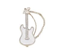 Broche élégante en forme de guitare - Bijou élégant - Pour un usage quotidien et une fête - Guitare en alliage, taille unique, Comme décrit