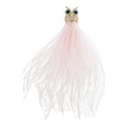 Broche élégante en forme de hibou avec plumes, épingle de sécurité en alliage d ' hiver, accessoire décoratif de poitrine pour pulls, manteaux, automne et hiver