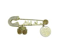Broche élégante en forme de lettres turques en alliage, design culturel unique pour améliorer la tenue élégante, accessoire de bijoux culturels