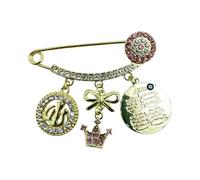 Broche élégante en forme de lettres turques en alliage, design culturel unique pour améliorer la tenue élégante, accessoire de bijoux culturels