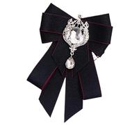 Broche élégante en forme de nœud avec strass et cristal élégant pour accessoires de vêtements pour un look raffiné. Broche traditionnelle en pierre, Einheitsgröße, comme décrit
