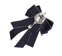 Broche élégante en forme de nœud avec strass et cristal élégant pour accessoires de vêtements pour un look raffiné. Broche traditionnelle en pierre, Einheitsgröße, comme décrit