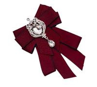 Broche élégante en forme de nœud avec strass et cristal élégant pour accessoires de vêtements pour un look raffiné. Broche traditionnelle en pierre, Einheitsgröße, comme décrit