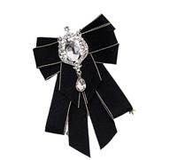 Broche élégante en forme de nœud avec strass et cristal élégant pour accessoires de vêtements pour un look raffiné. Broche traditionnelle en pierre, Einheitsgröße, comme décrit