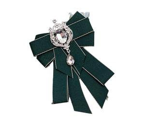 Broche élégante en forme de nœud avec strass et cristal élégant pour accessoires de vêtements pour un look raffiné. Broche traditionnelle en pierre, Einheitsgröße, comme décrit