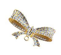 Broche élégante en forme de nœud en strass en alliage pour un usage quotidien, One Size, Comme décrit