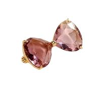 Broche élégante en forme de nœud pour mariages et fêtes - Matériaux en alliage robuste - Broche élégante en cristaux, taille unique, Comme décrit