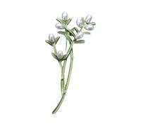 Broche élégante en forme de plante - Bijou élégant - Convient pour un usage quotidien et une fête vintage, taille unique, Comme décrit