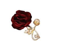 Broche élégante en forme de rose ornée de strass pour ajouter de l'élégance à n'importe quelle tenue, taille unique, Comme décrit