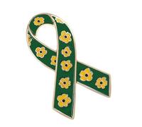 Broche élégante en forme de ruban de fleur symbolisant le soin et le badge pour événements caritatifs et tendances - Broche confortable à porter, taille unique, Comme décrit