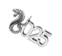 Broche élégante en forme de serpent avec signe du zodiaque 2025, épingle en métal confortable pour un usage quotidien et le Nouvel An, les occasions spéciales, broche élégante, Einheitsgröße, comme