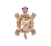 Broche élégante en forme de tortue avec strass étincelants en alliage pour une tenue décontractée, taille unique, Comme décrit