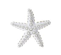 Broche élégante en forme d'étoile de mer avec strass pour femme - Accessoires de fête décontractés - Cadeau idéal pour une amie, taille unique, Comme décrit