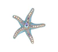 Broche élégante en forme d'étoile de mer en alliage léger avec fermeture sécurisée pour décoration de tenue avec strass