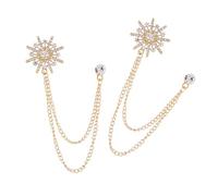 Broche élégante en forme d'octogramme avec pampilles pour une tenue formelle et des accessoires spéciaux en alliage, One Size, Comme décrit