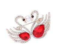 Broche élégante en forme d'oiseau avec strass - Unisexe - Texture en alliage - Convient pour les tenues à la mode, taille unique, Comme décrit