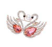 Broche élégante en forme d'oiseau avec strass - Unisexe - Texture en alliage - Convient pour les tenues à la mode, taille unique, Comme décrit
