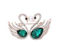 Broche élégante en forme d'oiseau avec strass - Unisexe - Texture en alliage - Convient pour les tenues à la mode, taille unique, Comme décrit