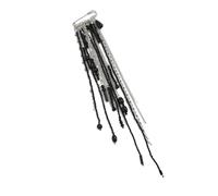 Broche élégante en perles de riz et pompons en cristal, décoration confortable pour un usage quotidien, élégante broche à pompon avec perles de riz, Einheitsgröße, comme décrit