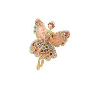 Broche élégante en strass colorés pour danseuse de ballet, One Size, Comme décrit
