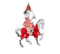 Broche élégante en trois dimensions pour cavaliers de cheval tendance en alliage solide accessoire vêtements manteau accessoires pour fête broche polyvalente, taille unique, Comme décrit