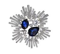 Broche élégante inspirée des tribunaux style baroques avec strass en cristal, bijou pour femme, polyvalent, vintage, en alliage, bijoux de luxe pour femmes, 6.2cm, Comme décrit
