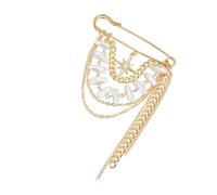 Broche élégante multicouche avec glands étoilés à huit branches Pull léger Écharpe Clip Accessoires de bijoux en alliage Broche multicouche tendance