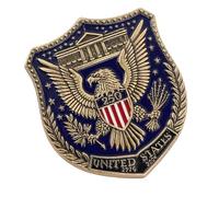 Broche élégante pour anniversaire de mariage des Américains Indépendance 250e anniversaire avec breloque rétro, One Size, Comme décrit